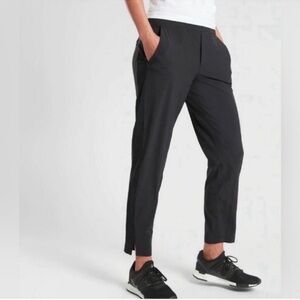 Athleta Brooklyn Ankle Tuxedo Pant Crop Black 12P